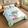 3-Piece Bed Sheet Set with Diddl Design, 1 Flat Sheet and 2 Pillowcases for Bedroom