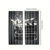 2pcs Grunge Movie Curtains   Clapper Board and Retro Film Backdrop for Window Drapes