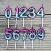 New Galaxy Starry Sky Gradient Number 0-9 Candle Creative Romantic Party Dream Gradient Candle