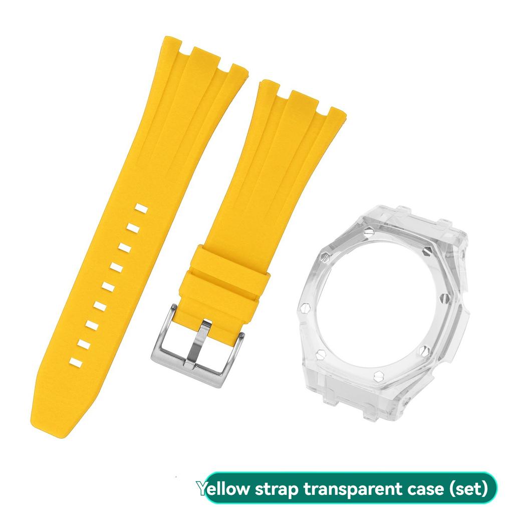 Ga2100 Silicone Mod Kit Strap Case Set For Casio GA-2100/2110 GA-B2100 Transparent Glacier Case Watchband With Refit Tool