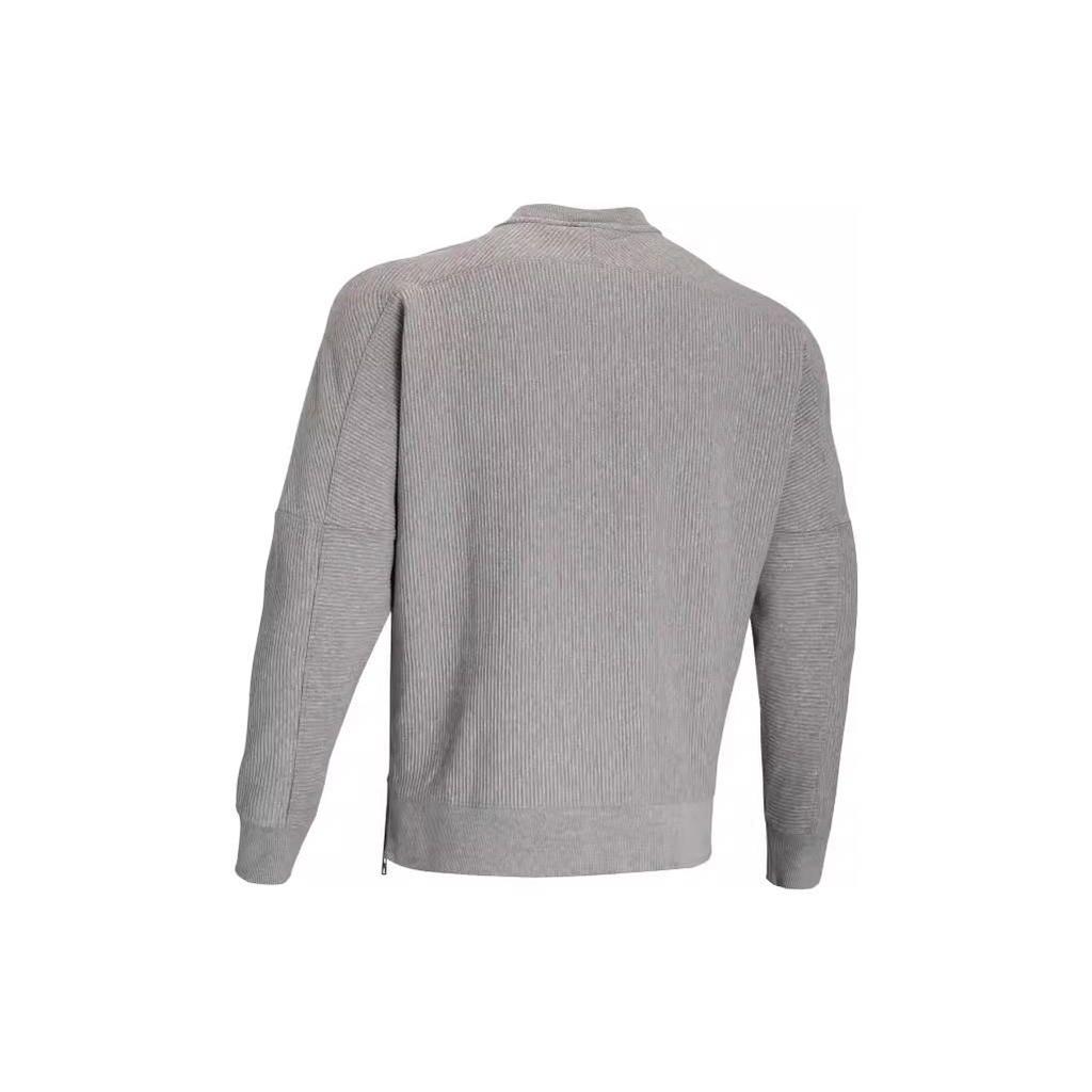 Under Armour Ottoman Solid Fleece Crew Neck Training Sweatshirt Men sweatshirt Gray 1373877-294