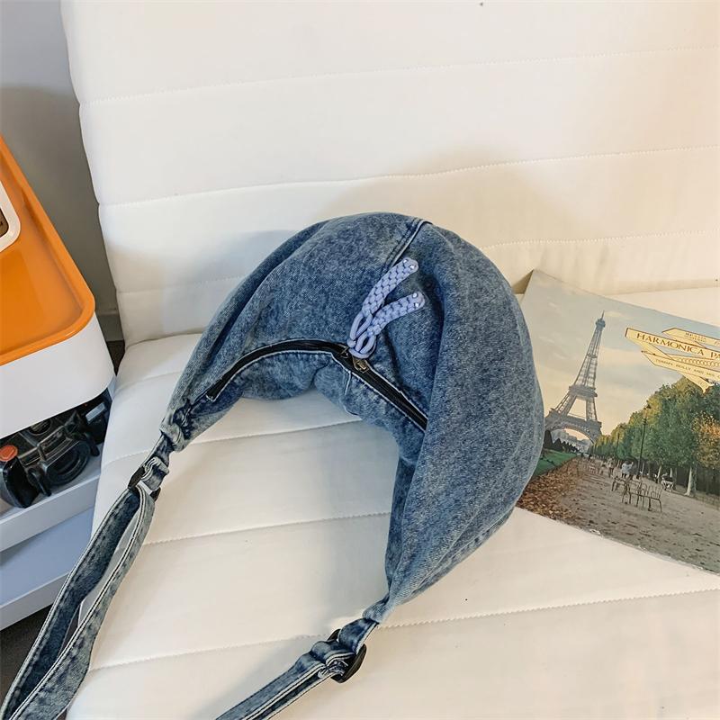Damen Denim Umhängetasche Große Kapazität Crossbody Tasche