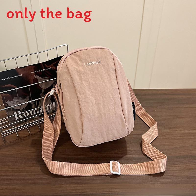 Bag Crossbody Simple With Solid Color And Letter Embroidery Design Daily For