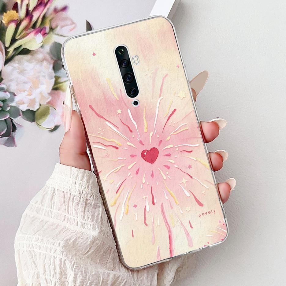 For Oppo Reno 2 Case Reno 2F 2Z Stylish Flowers Painted Cover Soft Slim Phone Case For Oppo Reno2 F Z Reno2F Reno2Z Fundas Coque