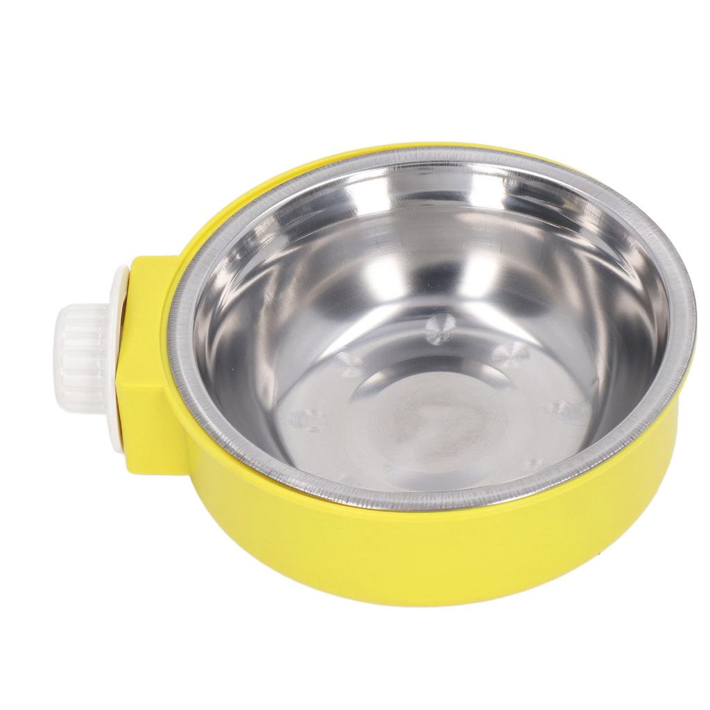Hanging Pet Food Bowl Stainless Steel Thickening Fixed Pet Cage Single Bowl for Cats Dogs