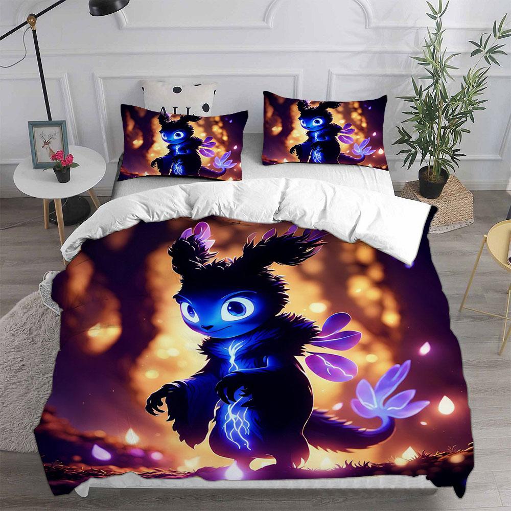 3D Game Ori and the Blind Forest Bedding Sets Comforter Quilt Bed Cover Duvet Cover Pillow Case 2-3 Pieces Sets Kids Adult Size