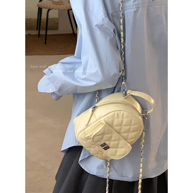 Fashionable Diamond-shaped Chain Bag, Fashionable Small Backpack, Simple Handbag