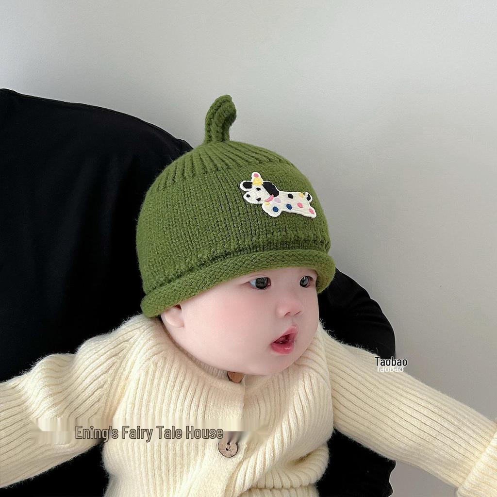 Adorable Infant & Toddler Wool Hat - New Autumn/Winter Style for Boys & Girls, Pacifier-Friendly, Warm, Perfect for Small Month Olds