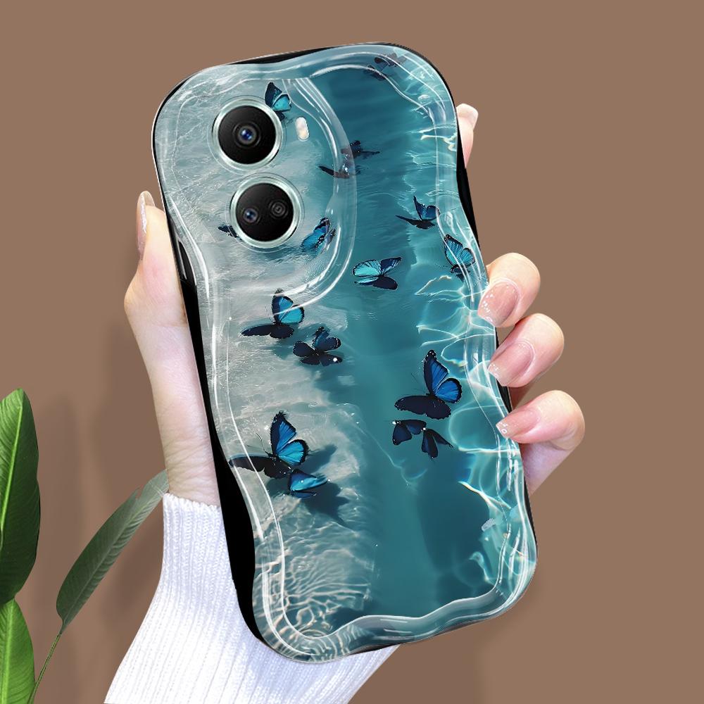 For Honor 90Lite X6B X8 Infinix Hot 30 40i 40Pro Smart8 Vivo V27 V29e V30e Moto G84 Fashion Girl Cream Texture Soft Silicone Full Lens Protect Casing
