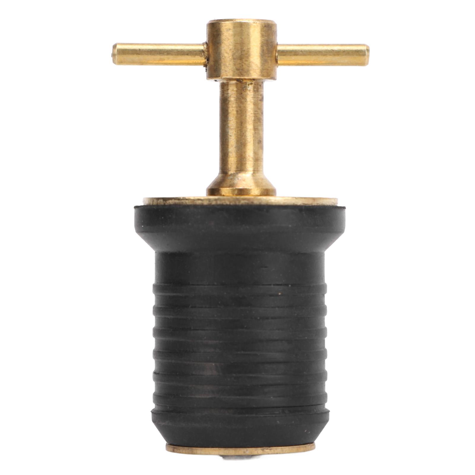 

Морская лодка Латунная Т-образная ручка Сливная пробка Прочная конструкция Поворотный и уплотнительный дизайн Резиновые заглушки для яхт кораблей 1 дюйм