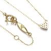 Used Aker Necklace Diamond 0.05ct Heart Pave K18YG #194266