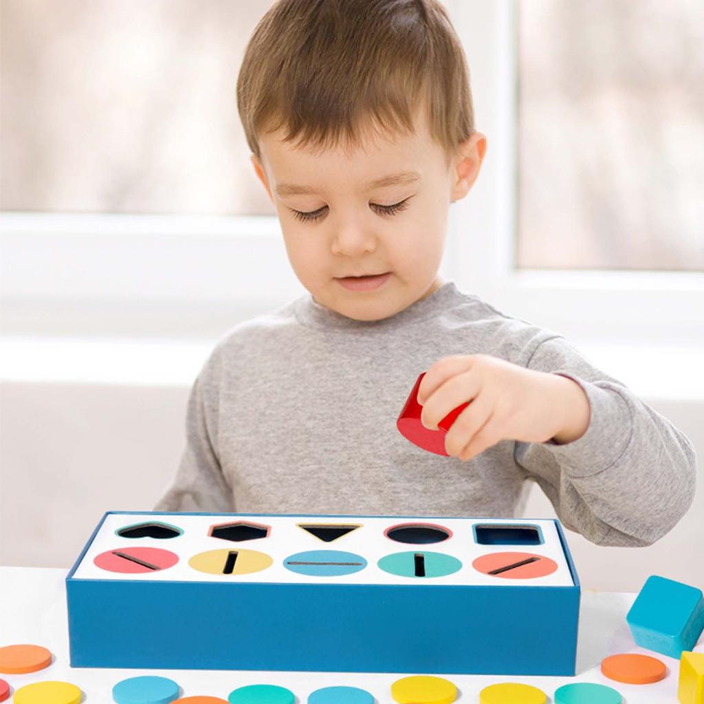Color Shape Sorting Toys,Matching Toy,Learning Toy,Class Activity,Wooden Sorting Box Toys For Preschool Kids