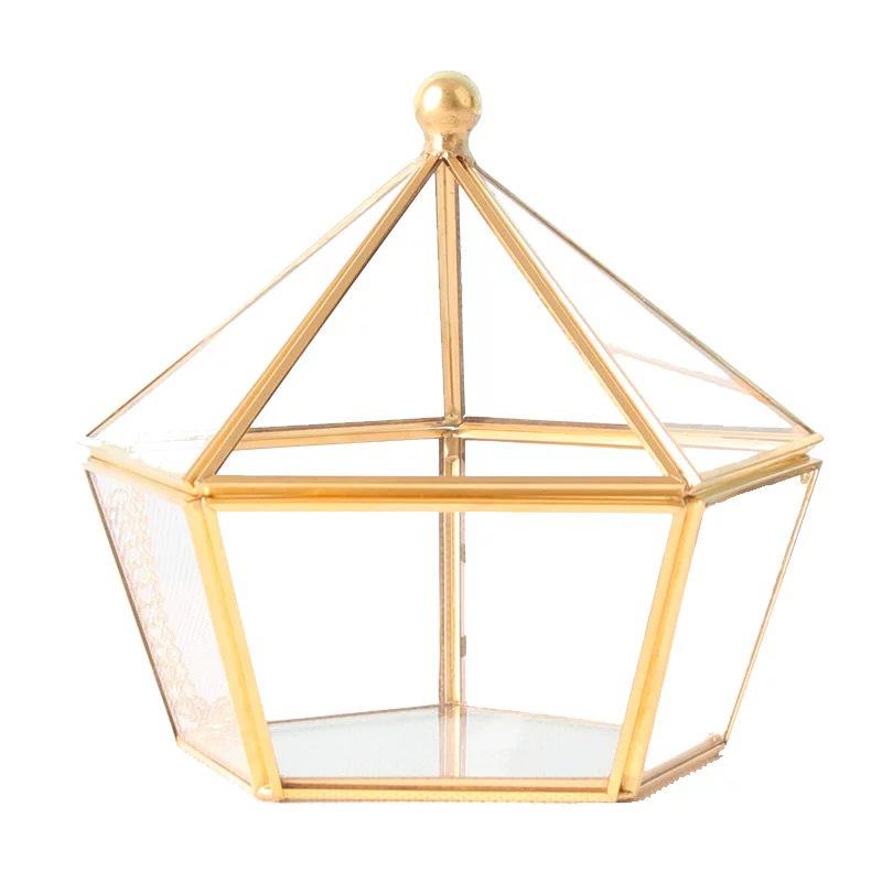 Crystal Glass Jewelry and Flower Storage Box