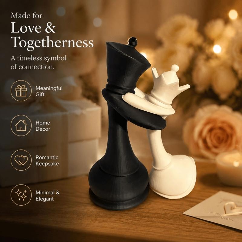 Couple Display Figurine with King and Queen Form for Desk Shelf Entryway Bedroom and Living Room Accent Placement Indoors Daily Use