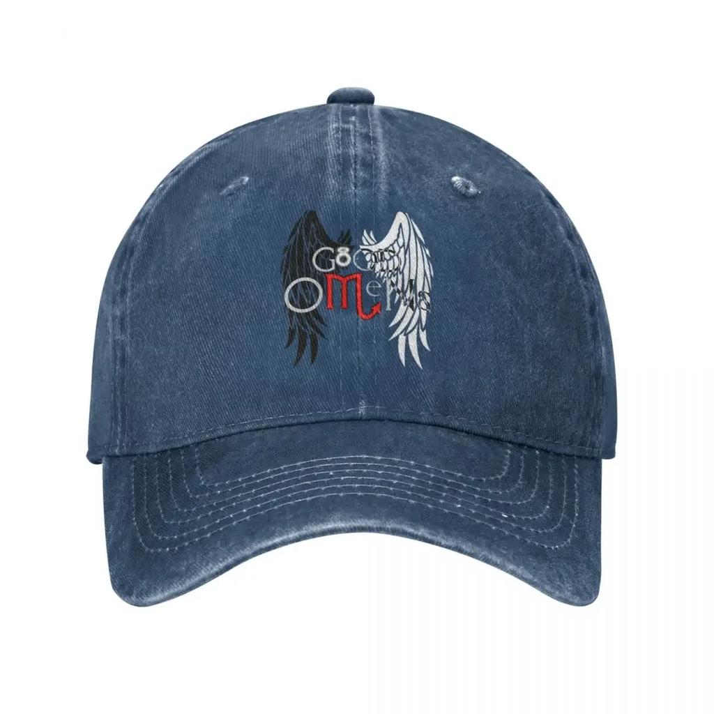 Casual Good Omens Baseball Caps Men Women Distressed Washed Sun Cap Angel and Demon All Seasons Travel Adjustable Hats Cap