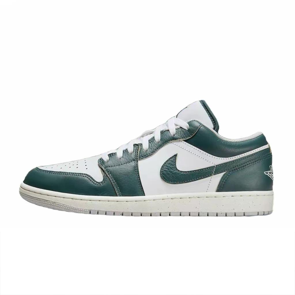 Jordan Air Jordan 1 Macaron Leather Abrasion Resistant Abrasion Resistant Low Top Vintage Basketball Shoes Unisex FQ7687-300(Team861-)