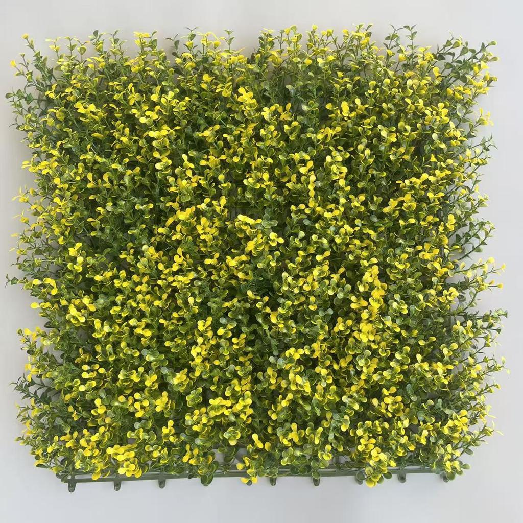 50×50cm Artificial Green Plant Wall - Plastic Vertical Garden, Fake Flower Wall, Synthetic Turf Background