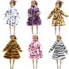 NK Multicolor 1 Pcs Long Sleeve Soft Fur Coat Tops Dress Winter Warm Wear Doll Clothes For 1/6 Doll Accessories Gift Toy JJ