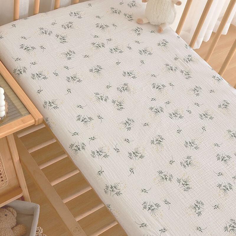 UKKNZZ Washed Cotton Baby Crib Mattress Protector