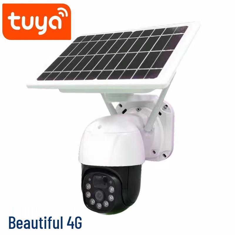 Tuya Solar-Powered Outdoor Waterproof 4G Surveillance Camera with Remote HD Monitoring