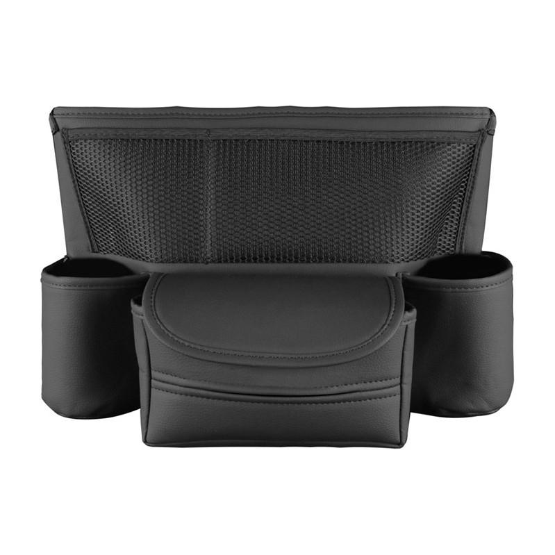 Car Seat Middle Storage Bag PU Leather Auto Armrest Handbag Holder Universal Water Cup Phone Pockets Tissue Storage Seat Hanger