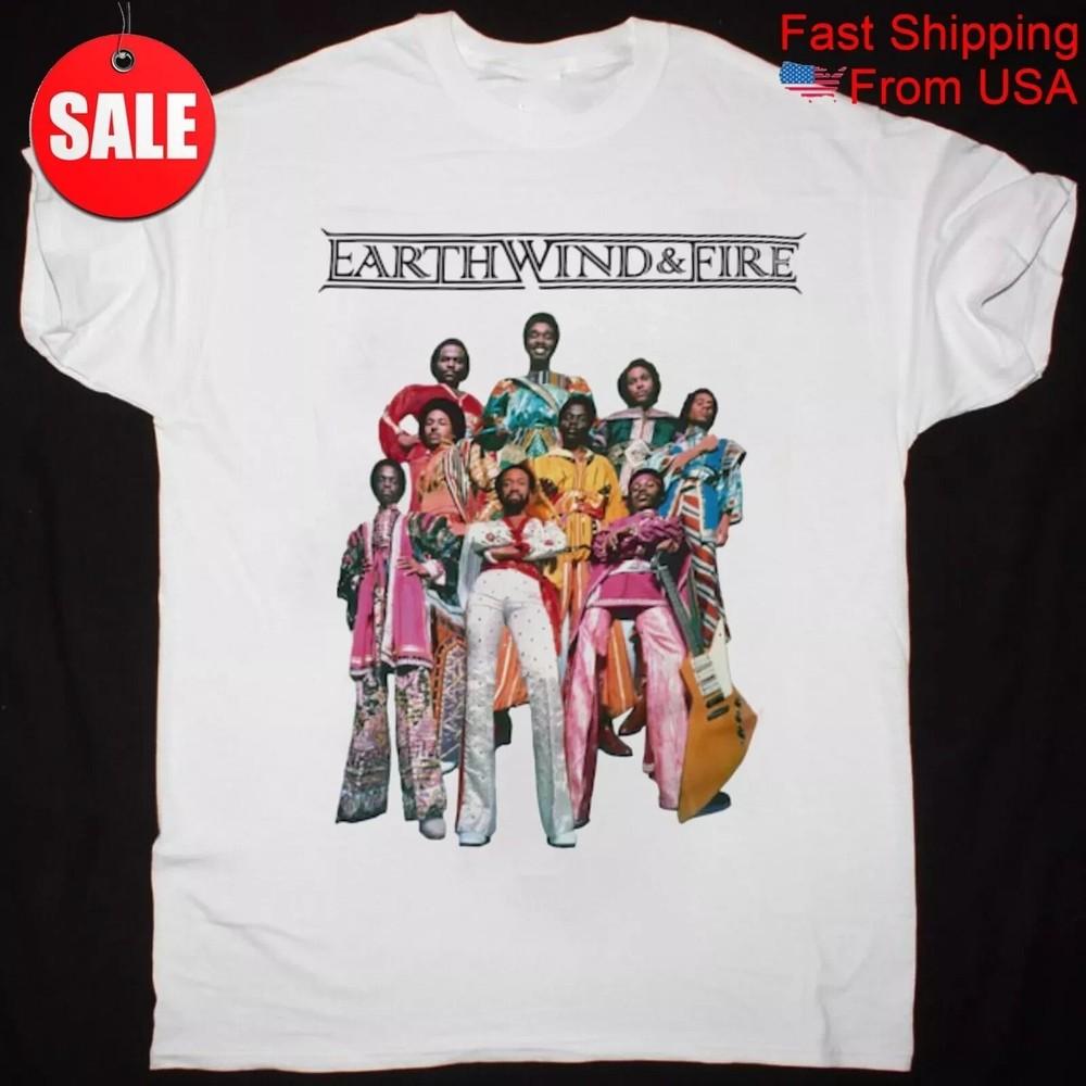 Earth Wind And Fire Band White T Shirt FULL SIZE S To 5XL FN865 Unisex T-Shirt S