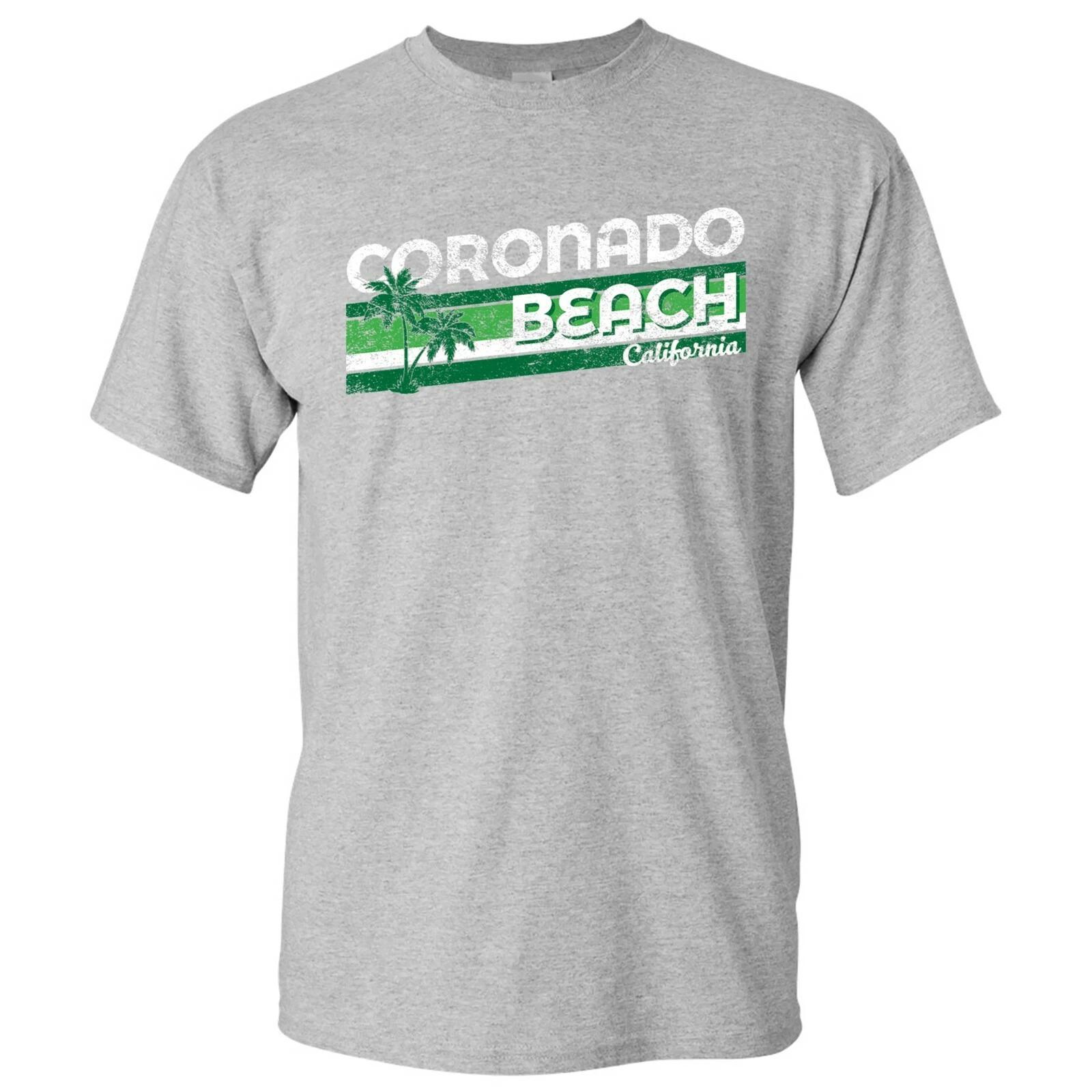 Coronado Beach Retro Resort - Vacation Holiday Summer T Shirt - Grey M
