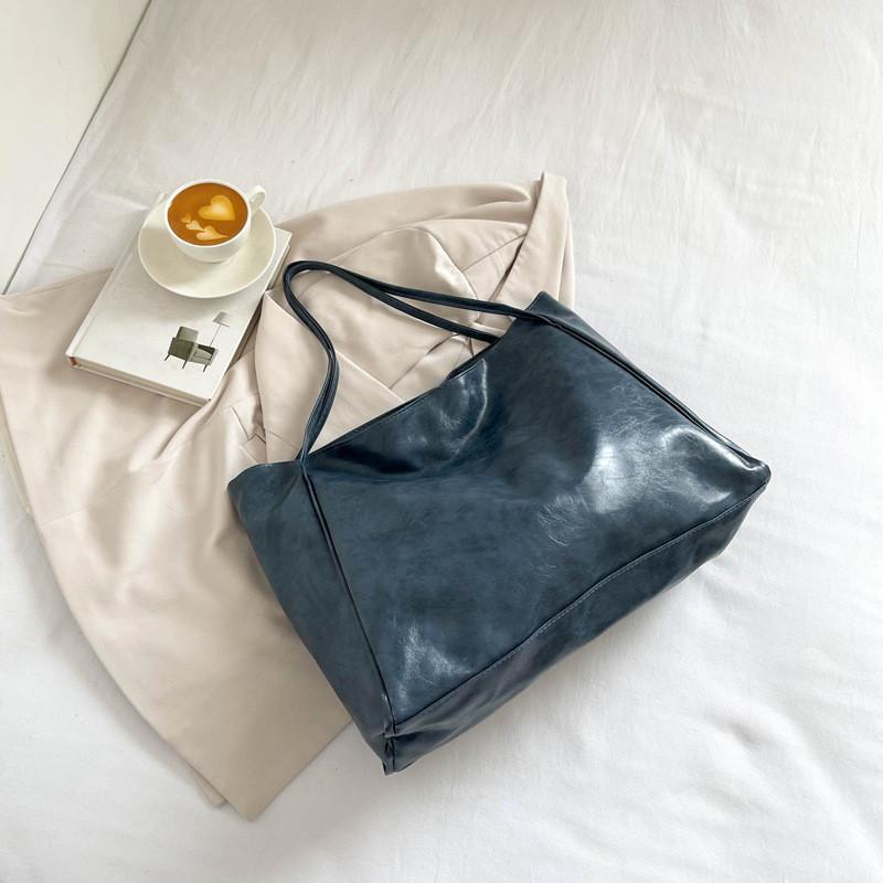 Stylish Large Capacity Pu Tote Bag For Women 2023 Retro Trendy Handbag