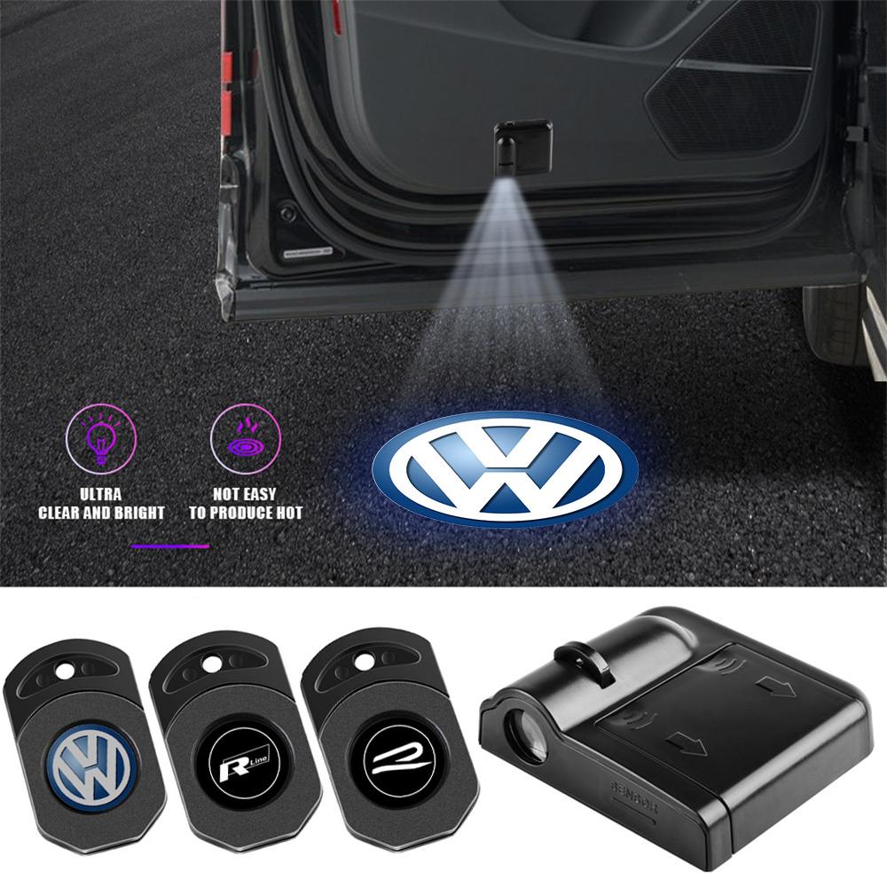 2/4 Stück Auto Tür Willkommenslicht Laser Projektor Nachtlicht Für Volkswagen VW Lavida Touran CC Golf Bora Neuer Passat Tiguan Scirocco