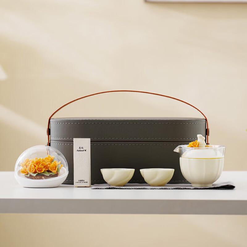 

PinJian Fanhua Handmade Ceramic Tea Set with Rabbit Diffuser