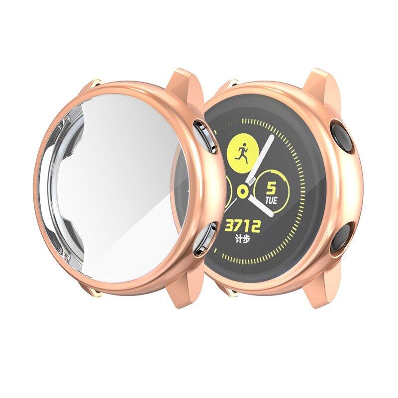 Compatible for Samsung Galaxy Watch Active Case Soft TPU Bumper Full Around Screen Protector Galaxy Watch Active 40mm SM-R500