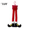 Holiday Hanging Ornaments for Tree Christmas Elf Leg Ornaments, Red Green Striped Fabric Decorations Lightweight Fireplace And Car Interior