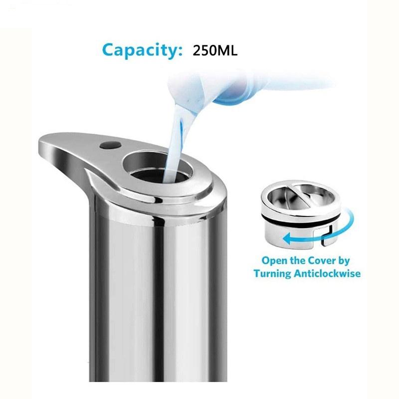 1Pcs 250ml Touchless Automatic Soap Dispenser Sanitizer Dispenser for Home Kitchen Office Bathroom Without Battery