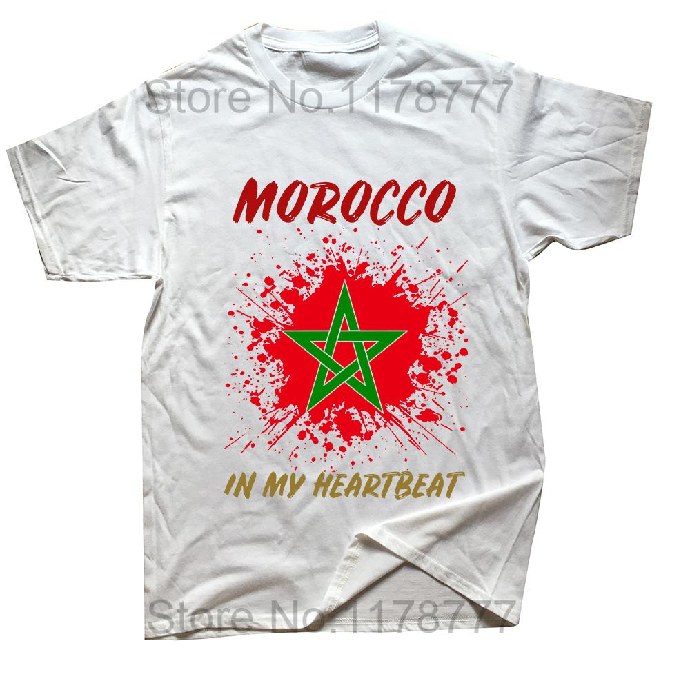 Funny Morocco In My Heartbeat T Shirts Graphic Cotton Streetwear Short Sleeve Birthday Gifts Summer Style Tshirt Mens Clothing S