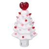 Xmas Tree Night Light Ceramic LED Plug Into Wall Decorative Lamp for Home Kids Room Bedroom Hallway 