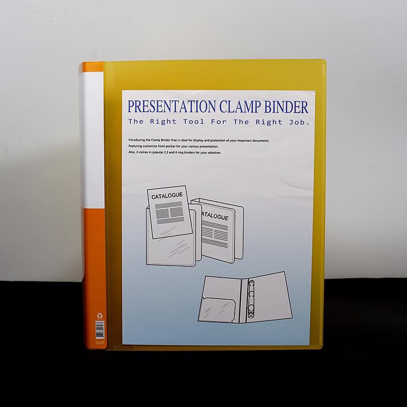 Clear A4 D-Ring Four-Hole Binder - Transparent Cover for Loose-Leaf Pages.