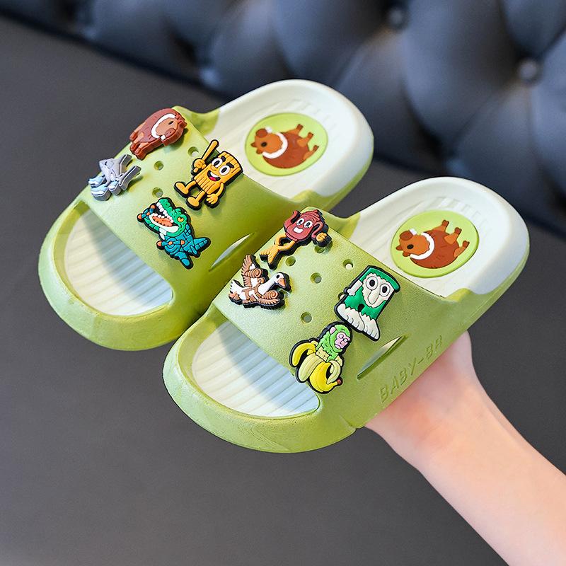 

2026 Children s Summer Slippers - Soft Sole, Non-Slip, Classic Chinese Mythology Design for Boys 16.5cm (26-27) світло-зелений колір