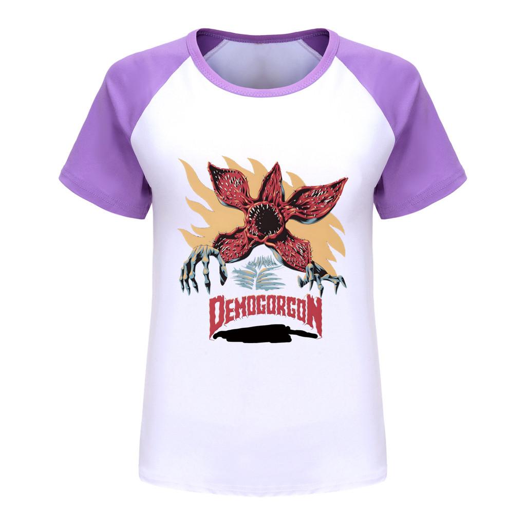 Dětské tričko s potiskem Demogorgona a raglánovými rukávy
