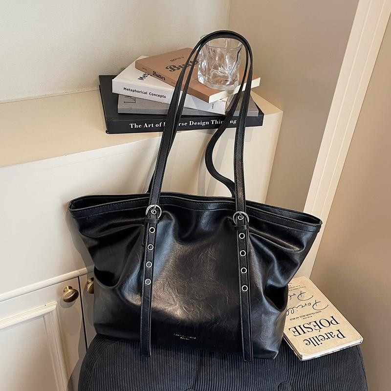 Leather Tote Bag with Adjustable Straps Large Capacity Everyday Fashion Shoulder Bag