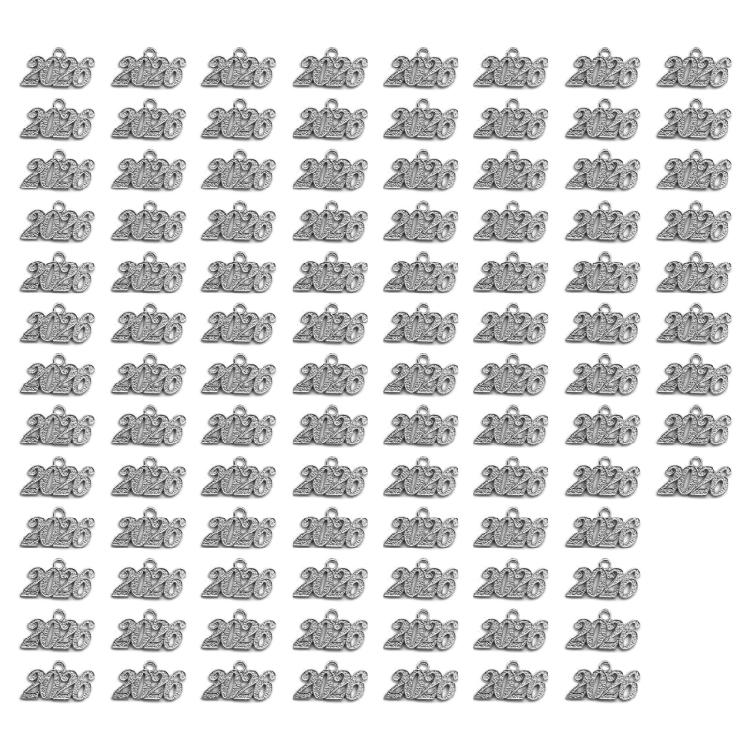 100Pieces Simple 2026 Year Number Charm Graduation Pendant For Unique Jewelry And Gift Crafting Project Decoration