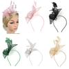 Elegante Fermaglio per Capelli a Forma di Farfalla con Fiocco Delicato Copricapo Piumato Per Servizio Fotografico Sposa e Decorazione di Stile