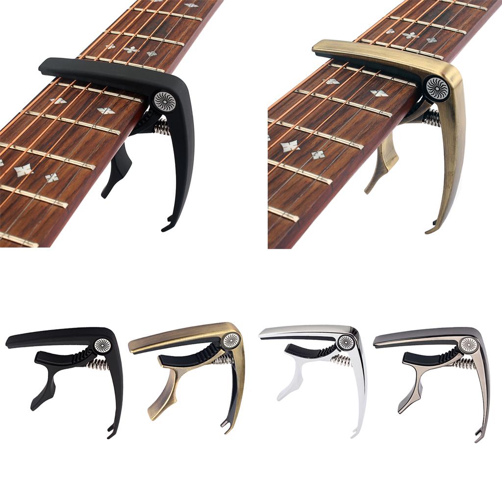 Zinc Alloy Guitar Capo Quick Change Tune Clamp Musical Instrument Accessory for Acoustic Electric Guitar Bass Ukulele