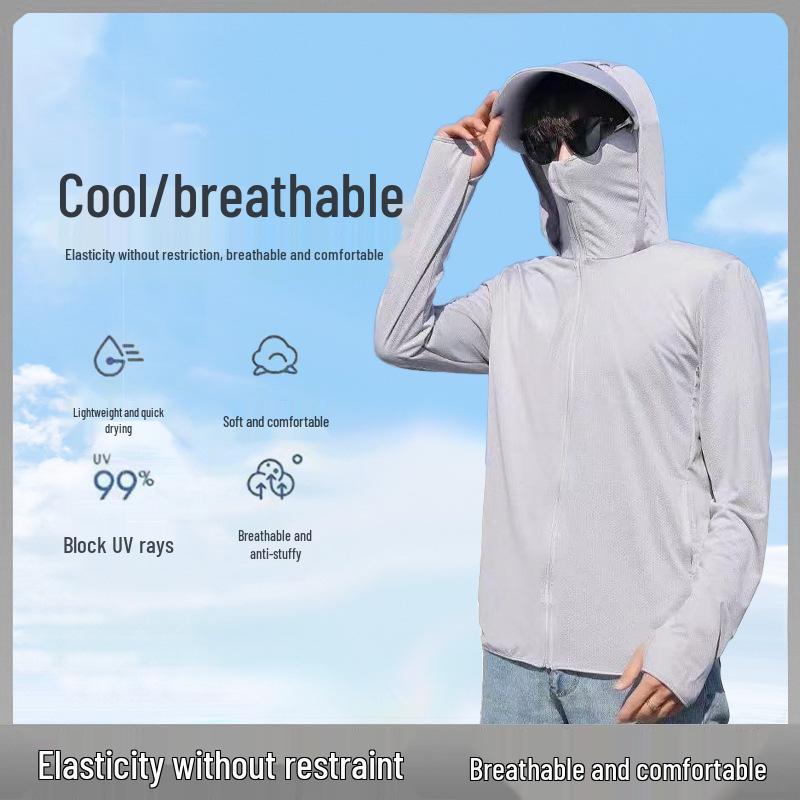 Men's Ultra-Thin Breathable Summer Jacket - Trendy Hong Kong Style, Loose Fit, Casual, Unisex, for Couples