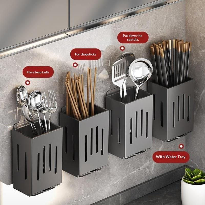 Utensil Holders Household Kitchen Cutlery Holder Drainer For Chopstick Forks Spoons Storage Racks Tabletop Organizer