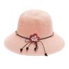 2024 New Summer Sunscreen Hat Bowknot Straw Hat for Women Fashion Wide Brim Sunhat Beach Cap Outdoor Foldable Sweet Breathable