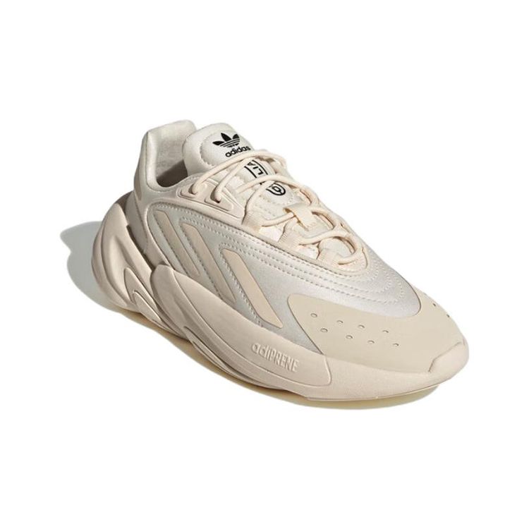 Adidas Originals Ozelia J Fabric Slip Resistant Durable Low Top Sports Casual Shoes Kids Sneakers Off-White GV8992