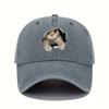 Cat Pattern Design for Four Seasons Leisure and Sports Sunshade Hat Fun Baseball Hat for Men and Women Outdoor Travel