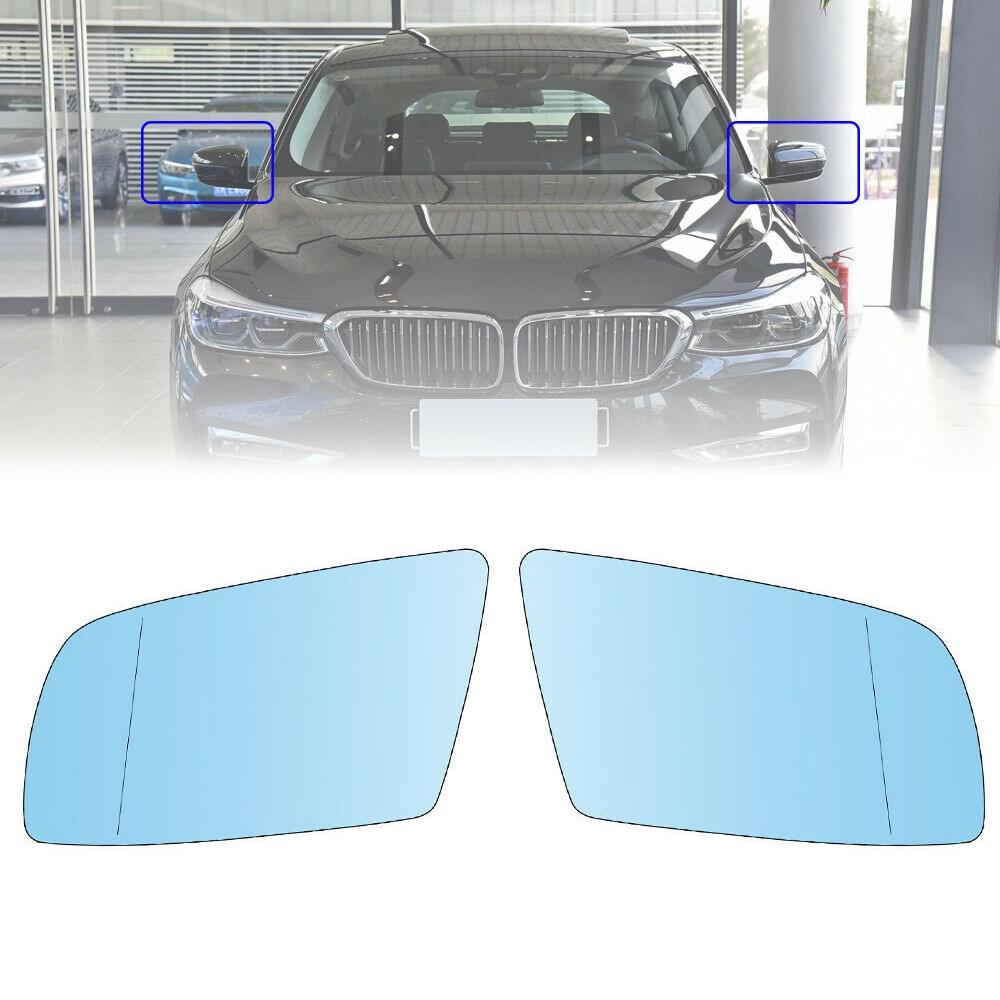Links + Rechts Beheizte Blaue Außenspiegelgläser Für BMW 5er E60 2003-2009