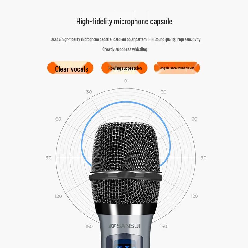 SANSUI Wireless KTV & Stage Performance Microphone
