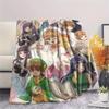 Cardcaptor Sakura Group & Magical Pattern Flannel Blanket, Comfortable for All Seasons, Home Decor, Warmth and Comfort, Perfect for Gifts.